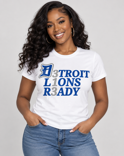Detroit Lions Ready- Womens (Printed)